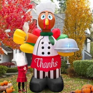 Thanksgiving Inflatable Turkey Chef Decoration